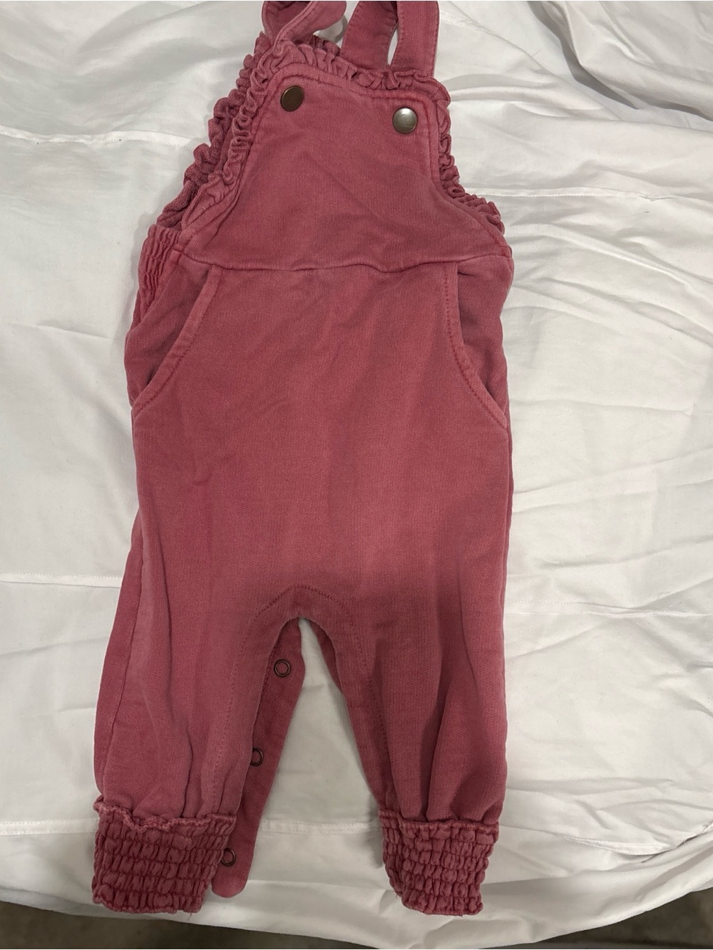 Toddler Pink Ruffled Overalls - Kids Bottoms